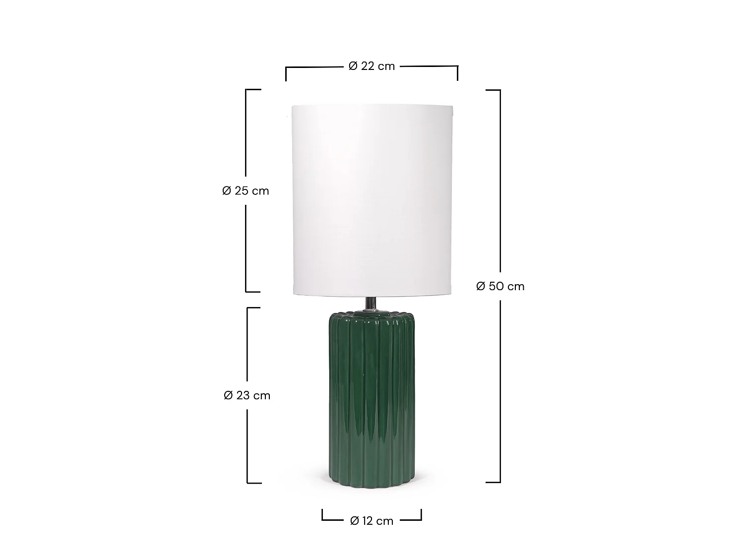 Lampe à poser en céramique verte - Palladio