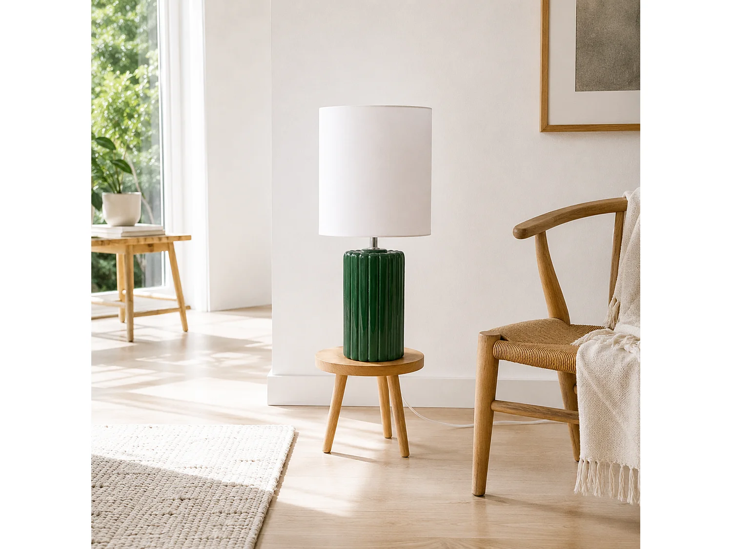 Lampe à poser en céramique verte - Palladio