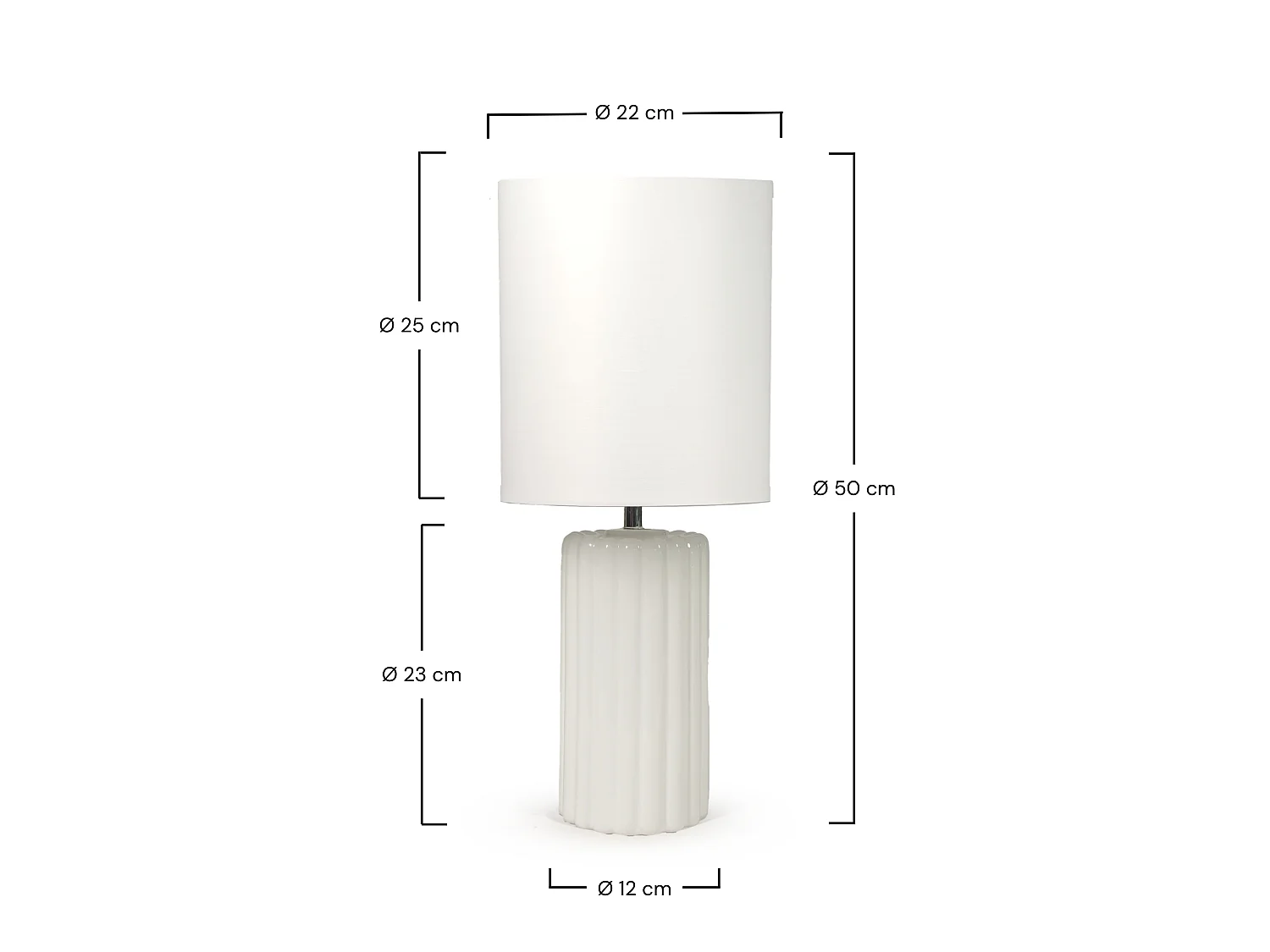 Lampe à poser en céramique blanche - Palladio