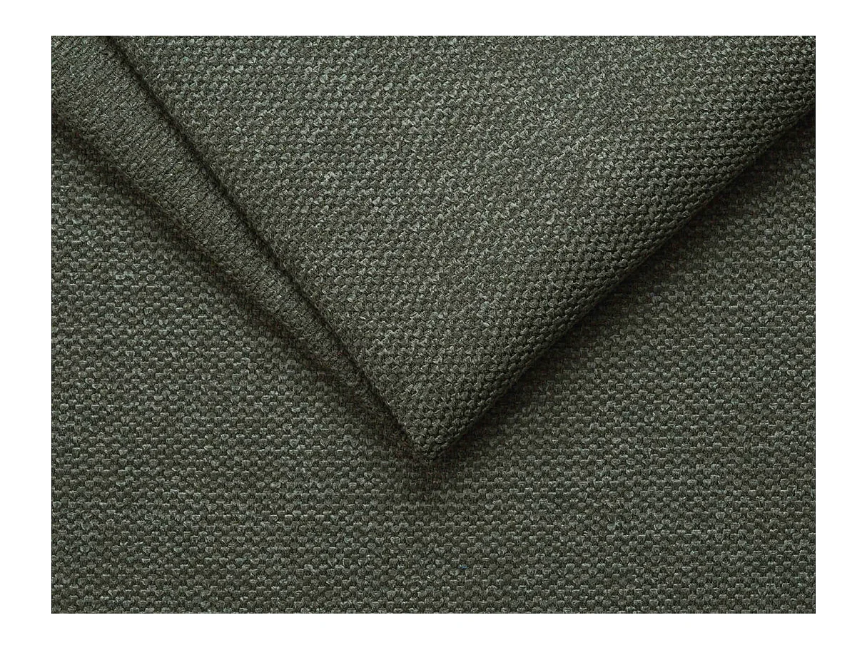 Canapé d'angle convertible 4 places avec coffre en tissu vert VERA