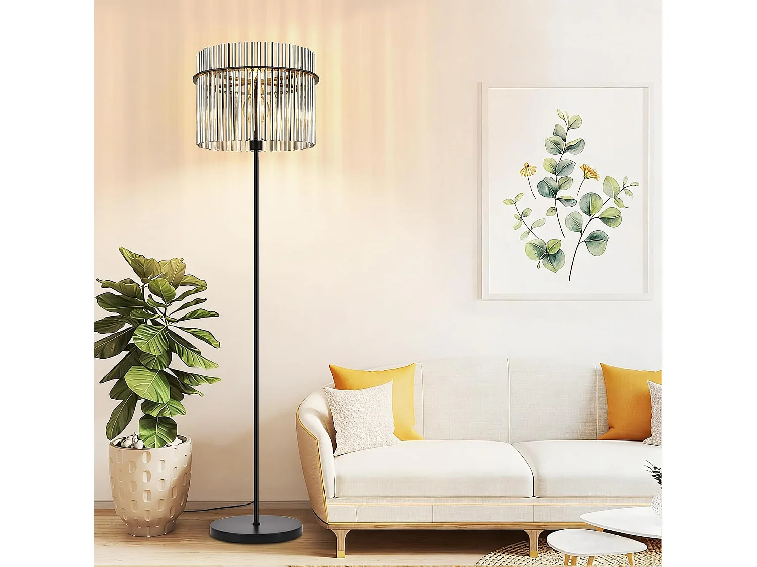 ZMH Lampadaire E27 noir lampadaire en verre avec interrupteur au pied moderne convient aux chambres aux chambres d'enfants et aux bureaux 154cm