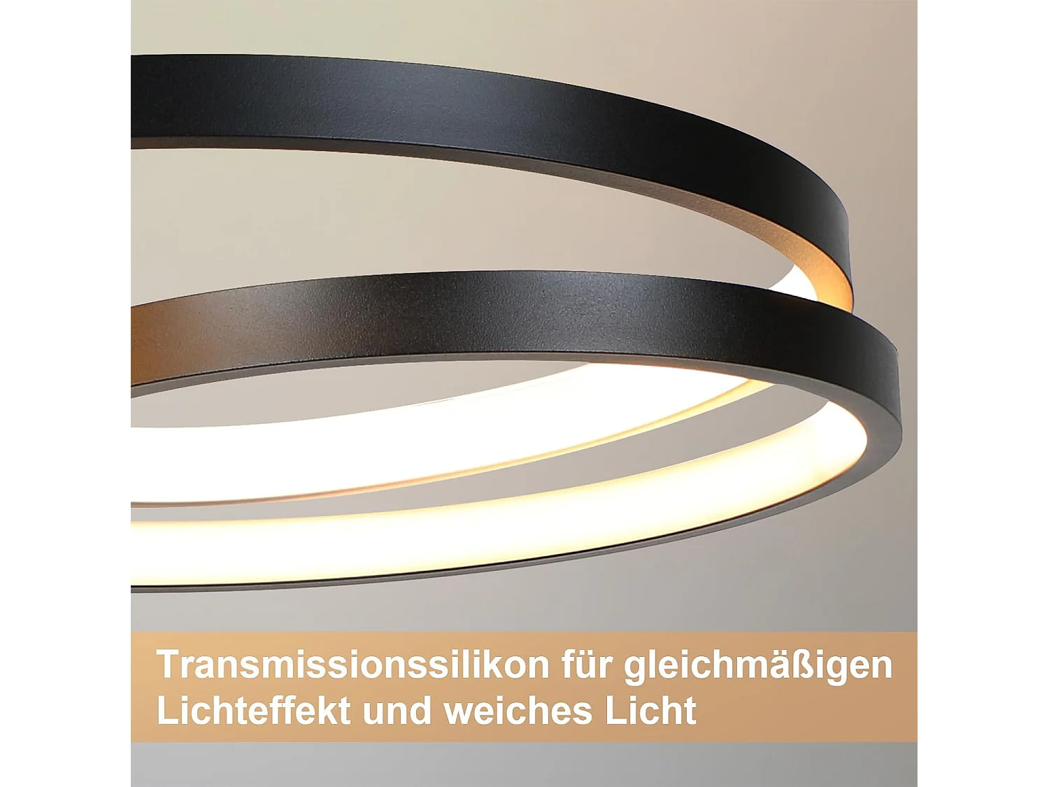 ZMH Suspension LED Dimmable Noir 34W Design Moderne avec Télécommande 40cm Pour Cuisine Salon Chambre Bureau