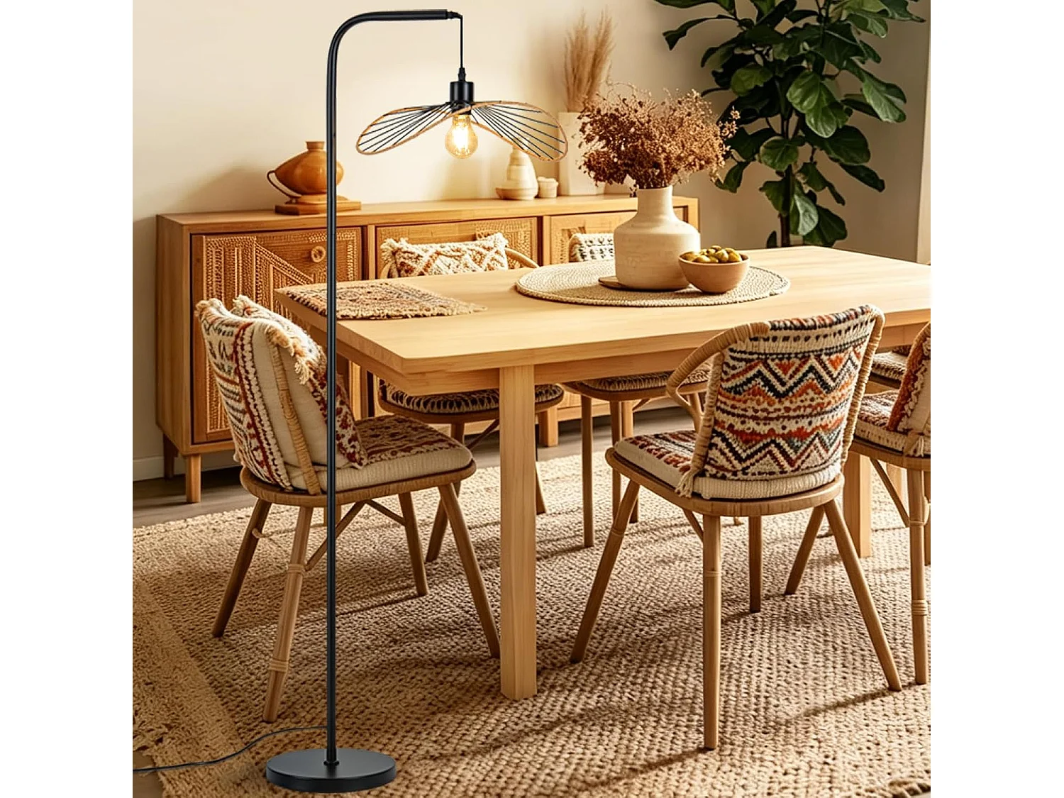 ZMH Lampadaire Vintage 1 Lumière Noir Métal Industriel E27 Interrupteur au Pied Pour Salon Chambre Bureau Sans Ampoule