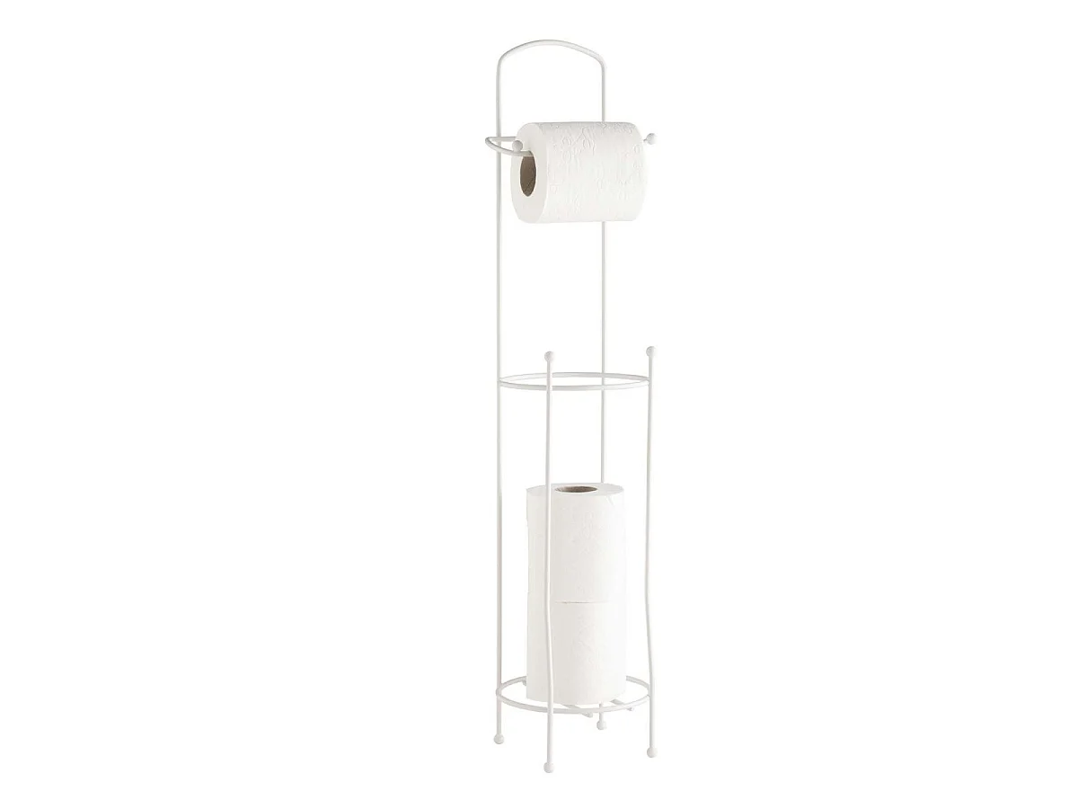 Dérouleur Papier WC Avec Réserve "Filano" 65cm Blanc