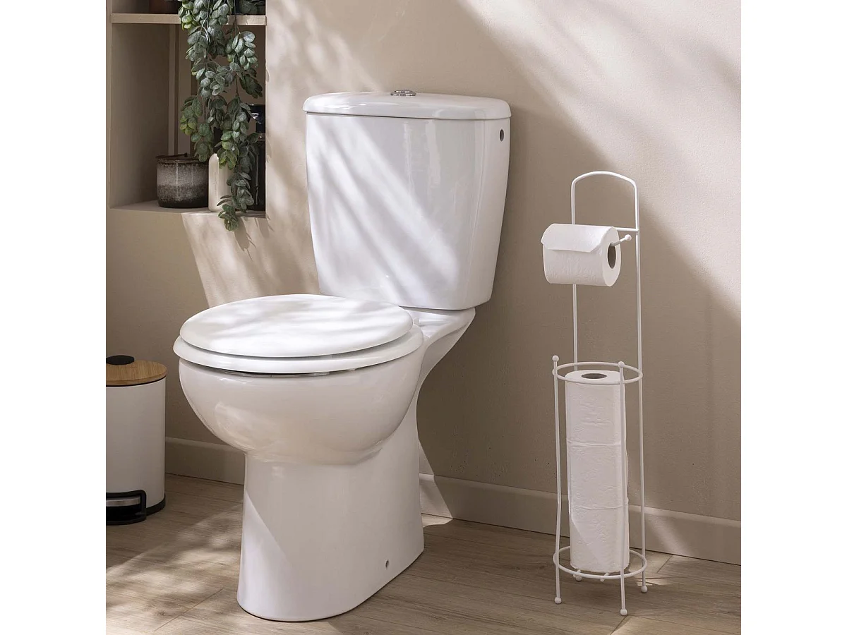 Dérouleur Papier WC Avec Réserve "Filano" 65cm Blanc