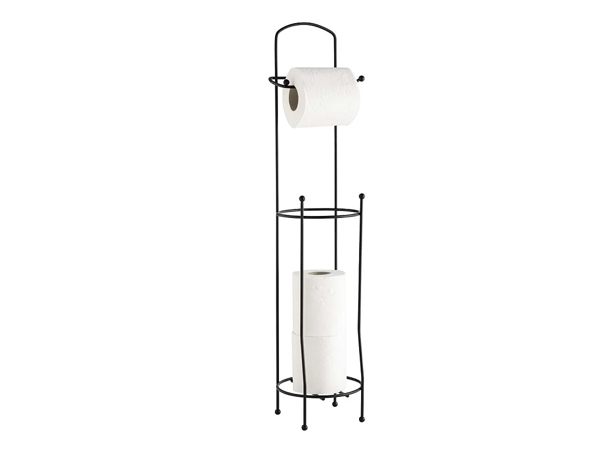 Dérouleur Papier WC Avec Réserve "Filano" 65cm Noir