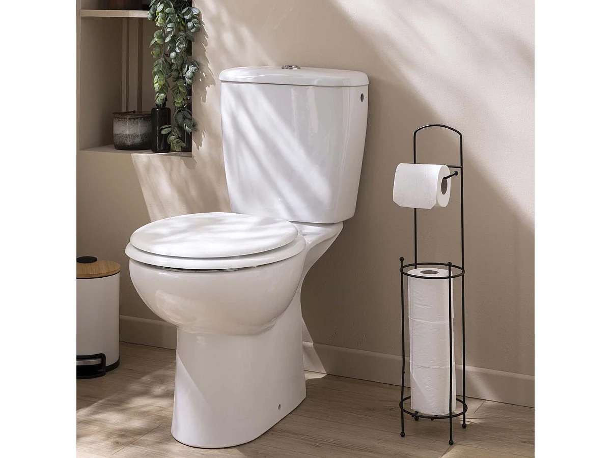 Dérouleur Papier WC Avec Réserve "Filano" 65cm Noir