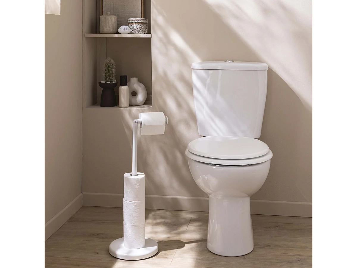 Dérouleur Papier WC Avec Réserve "Filano" 55cm Blanc
