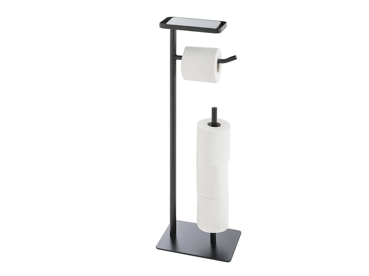 Dérouleur Papier WC Avec Porte-Téléphone "Filano" 63cm Noir