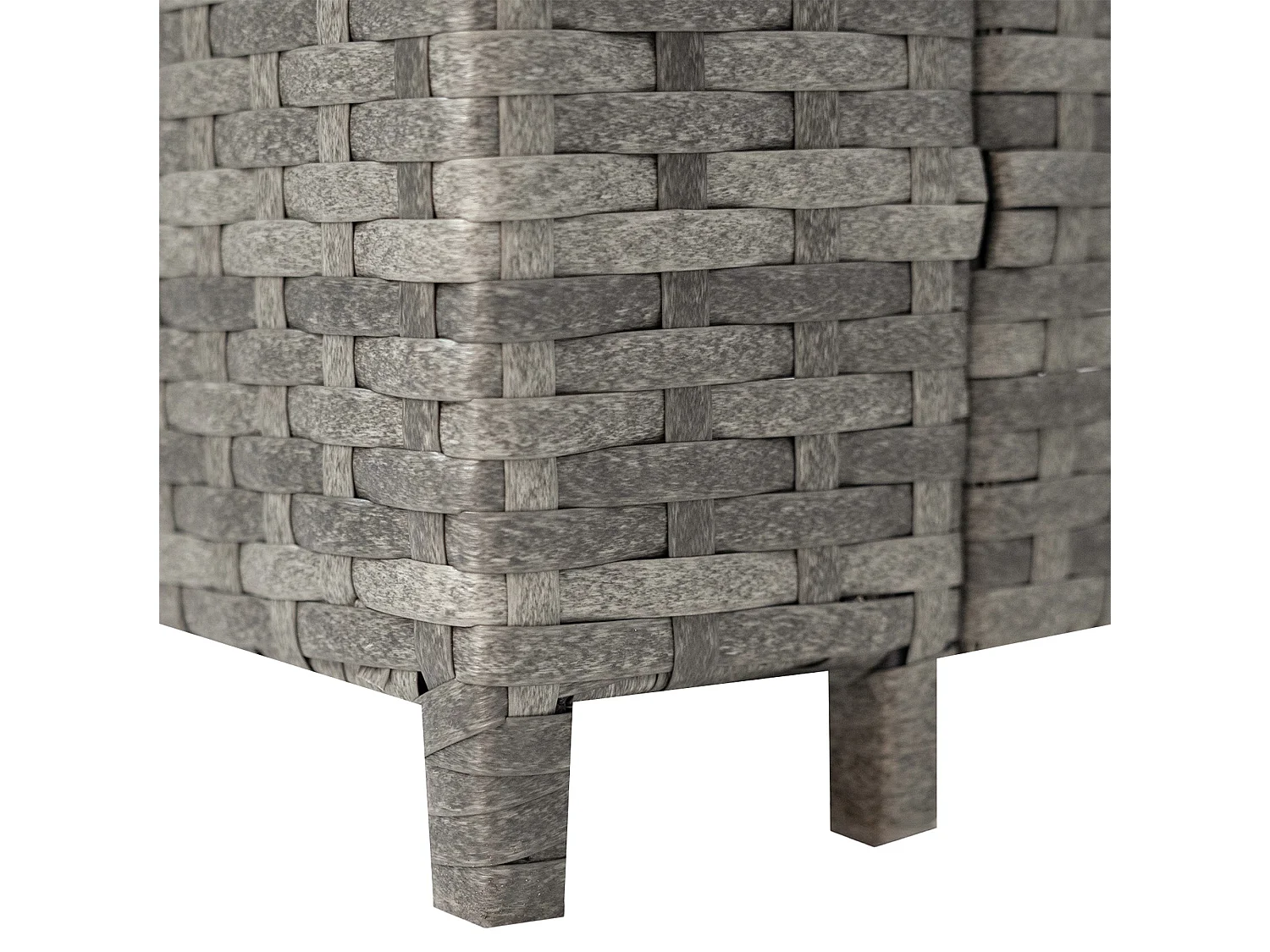Conjunto de Móveis de Jardim em Rattan 8 Lugares com Mesa de Fogo a Gás, Sofá Modular Exterior em Polyrattan com Almofadas, Mesa de Jantar e Poltronas, Cinzento