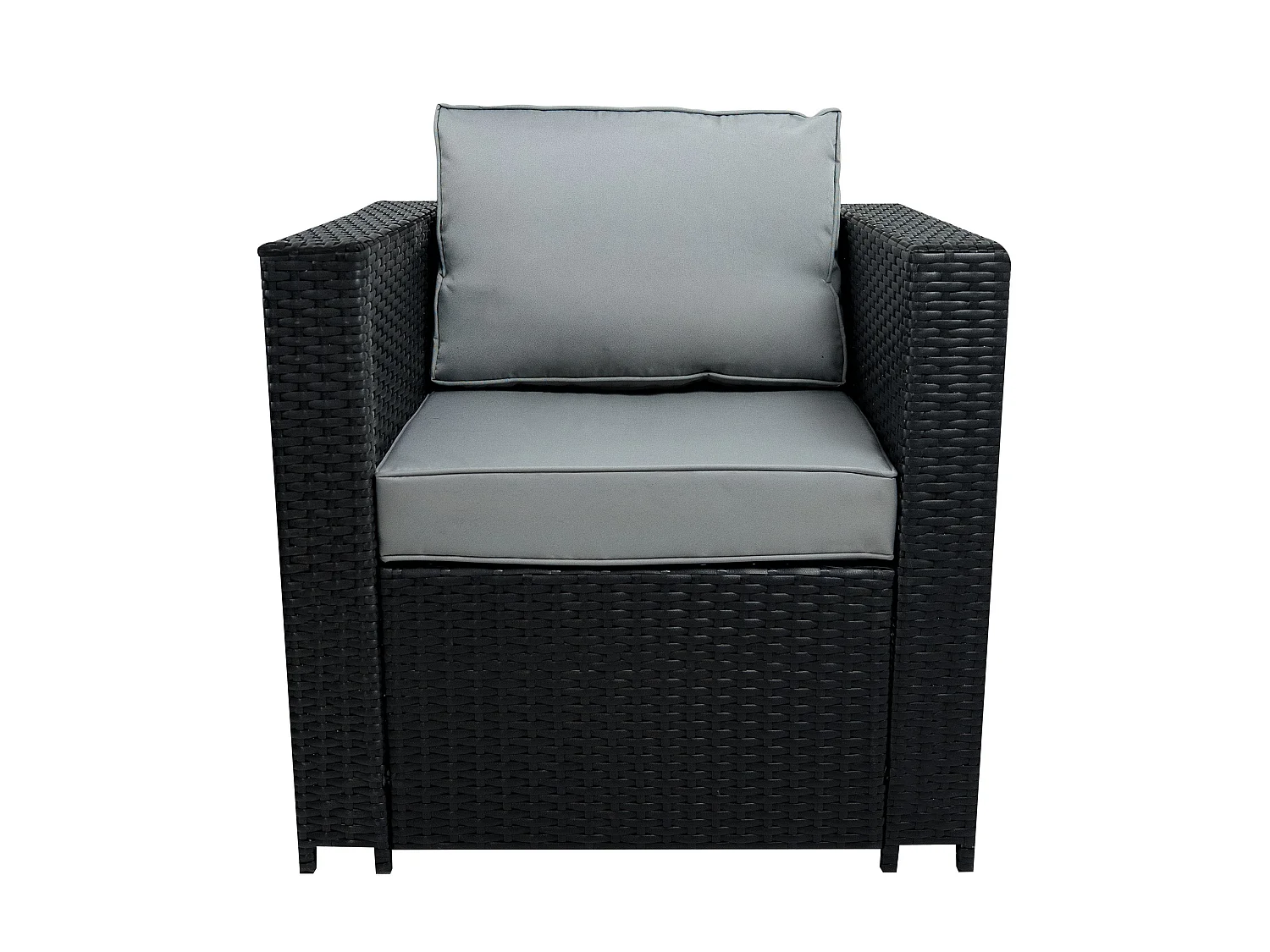 Conjunto de Muebles de Jardín de Ratán 8 Plazas con Mesa de Fuego a Gas, Sofá Modular Exterior de Polirratán con Cojines, Mesa Comedor y Sillones, Negro
