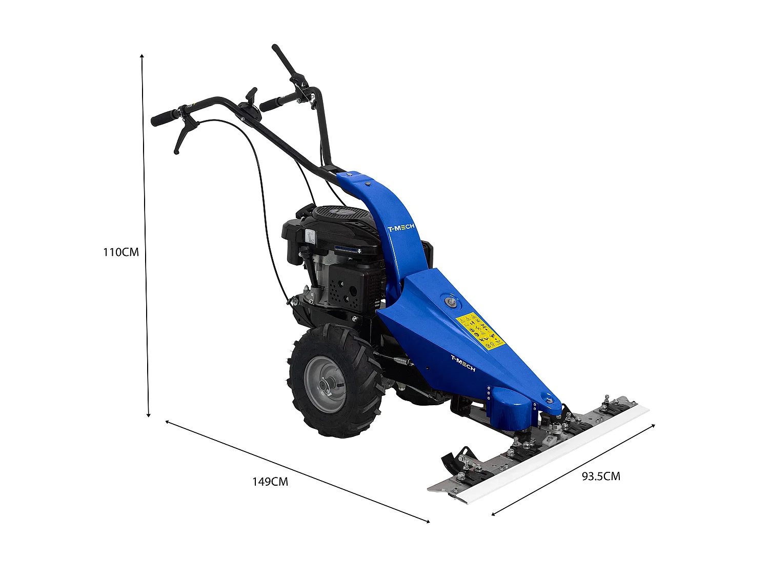 Motofaucheuse Essence 3 CV à Barre de Coupe 870 mm Hauteur Réglable Végétation