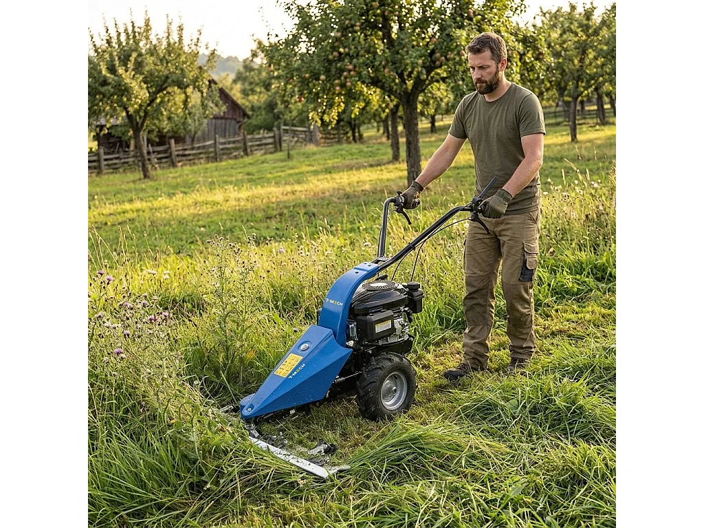 Motofaucheuse Essence 3 CV à Barre de Coupe 870 mm Hauteur Réglable Végétation