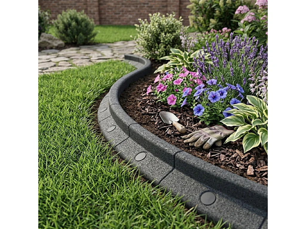 Borda Flexível para Jardim 6 x 1.2 m – Cinzenta