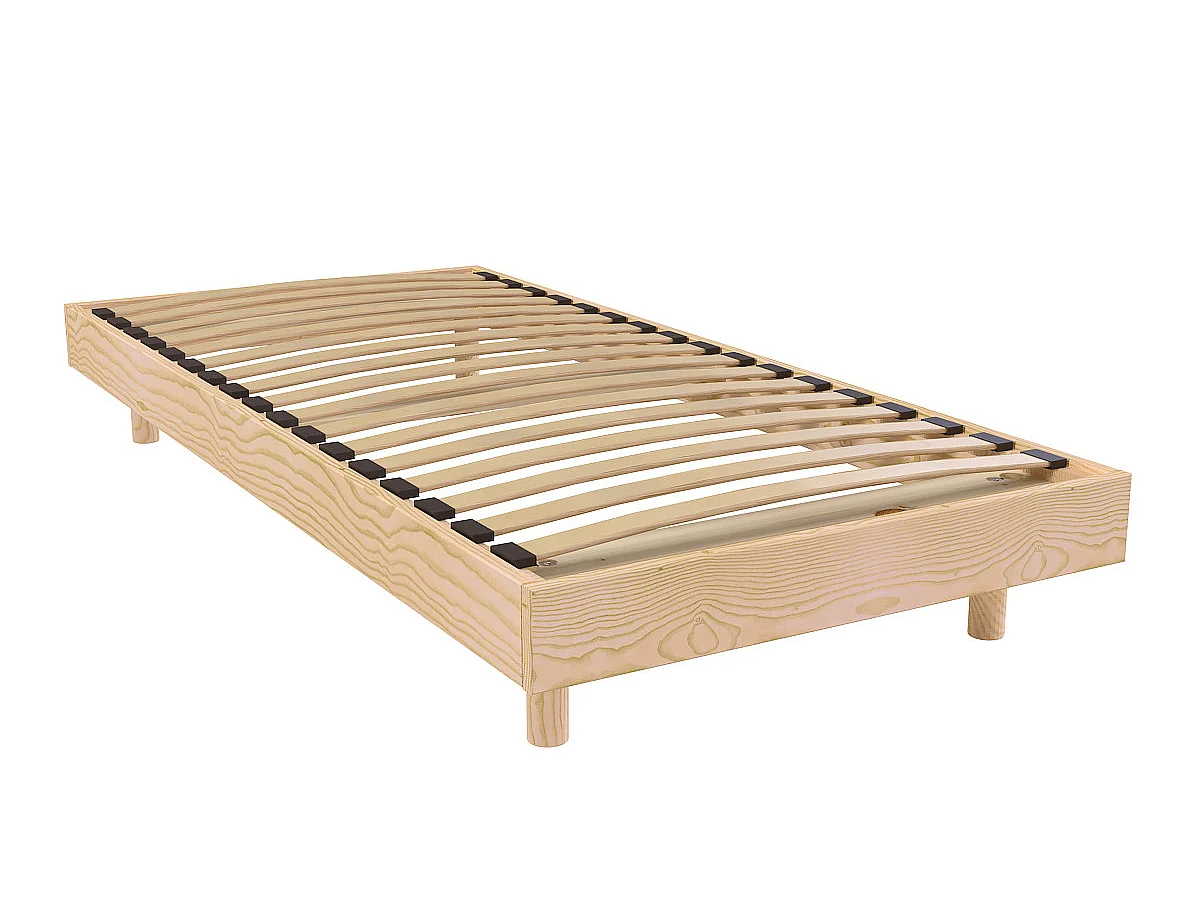 Lattenbodem 1-persoons hout Kit France - 80x200, Onbehandeld (zonder vernis)
