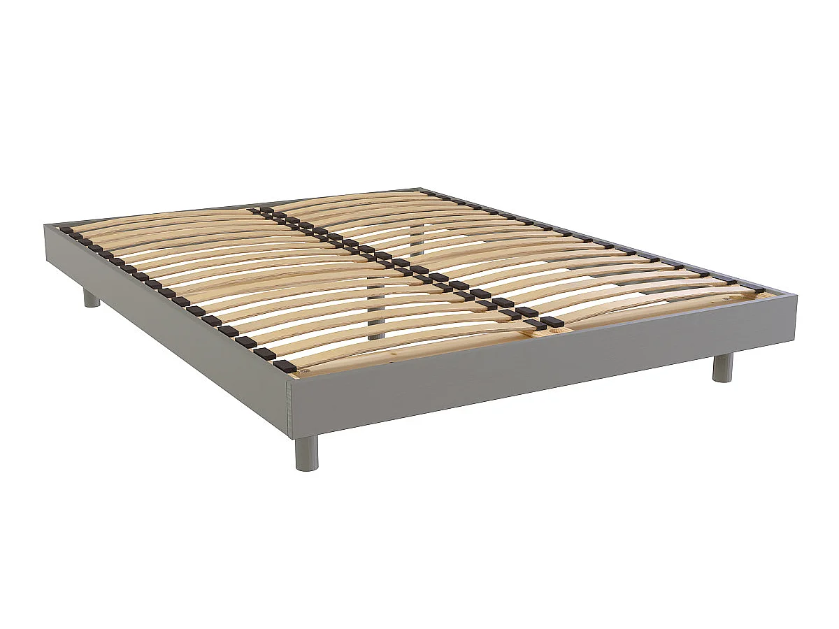 Lattenrost 140x200 Kit France aus Massivholz, Grau