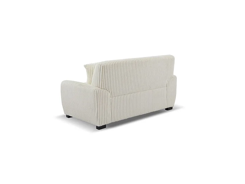 Canapé droit velours côtelé 2 places beige CELESTE