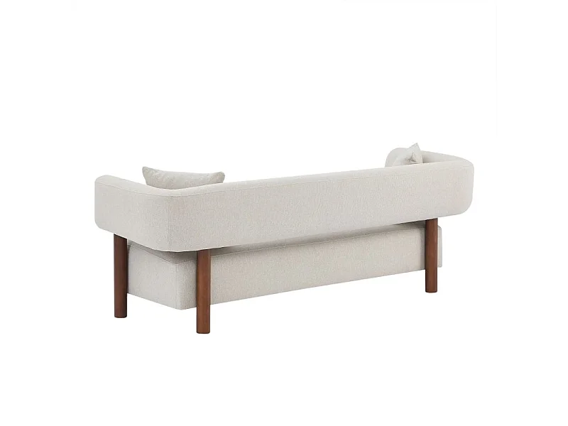 Canapé droit tissu 3 places beige RIVAGE