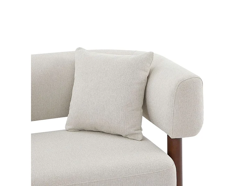 Canapé droit tissu 3 places beige RIVAGE