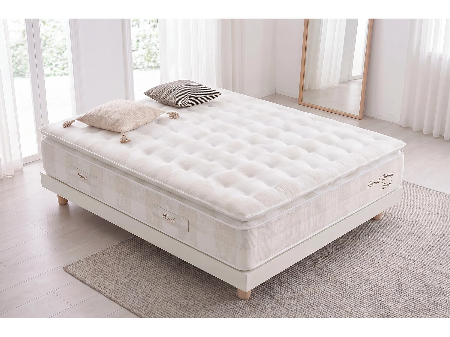 Matelas Ressorts Ensachés Grand Spring Hotel, 30cm, 160x190cm - Moonia