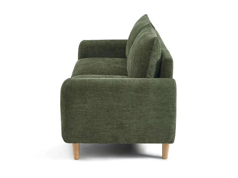 Canapé 2 places en tissu chenille vert VENDOME