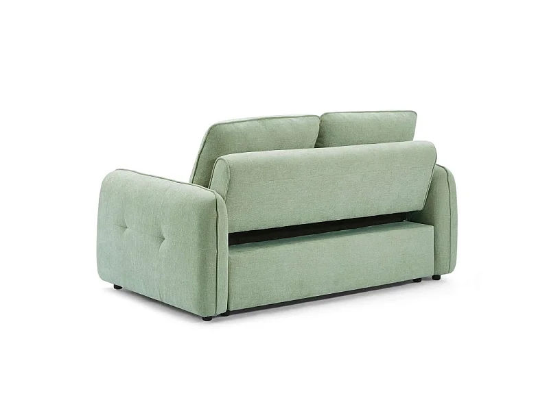 Canapé droit convertible chenille 2 places vert DEAUVILLE