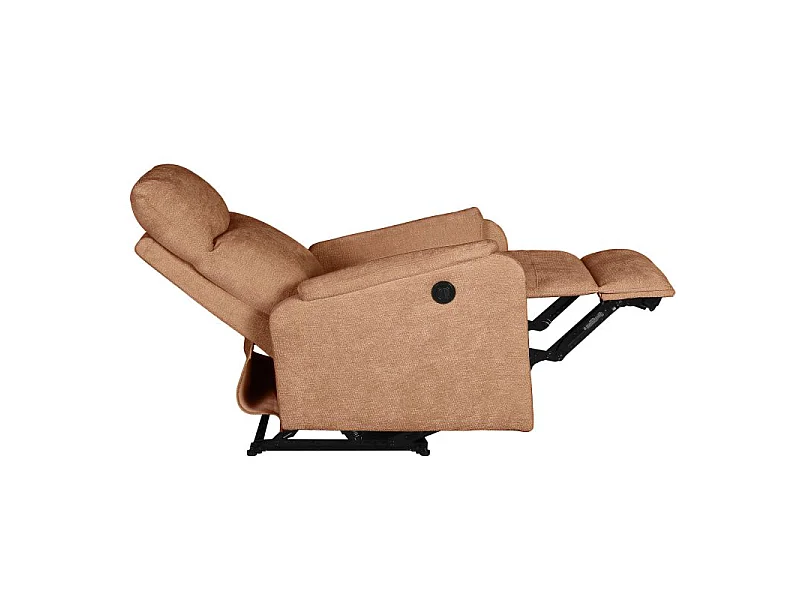 Fauteuil relax électrique tissu 1 place orange LUMIO