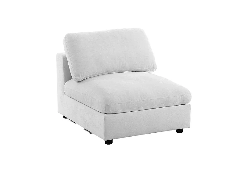 Canapé d'angle modulable tissu 4 places gris MINERVE