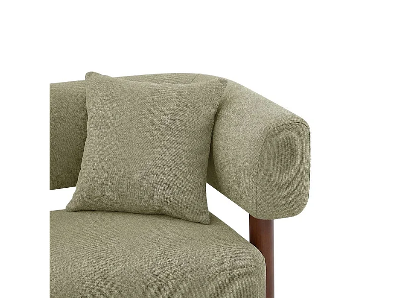 Canapé droit tissu 3 places kaki RIVAGE