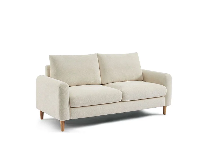 Canapé 3 places en tissu chenille beige VENDOME