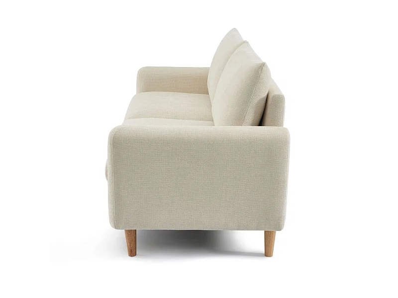 Canapé 3 places en tissu chenille beige VENDOME