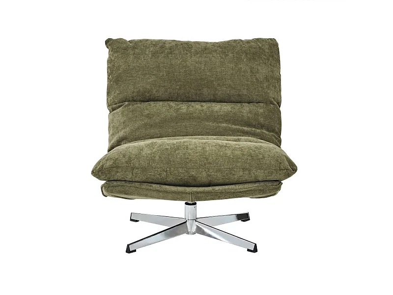 Fauteuil rotatif tissu 1 place vert CHANTILLY