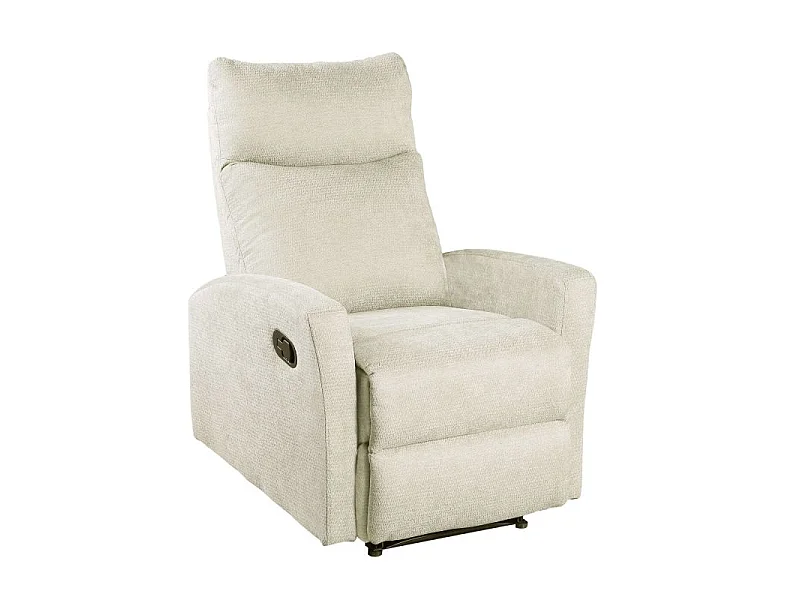 Fauteuil relax manuel tissu 1 place beige ECLIPSE