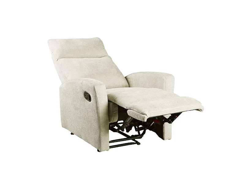 Fauteuil relax manuel tissu 1 place beige ECLIPSE