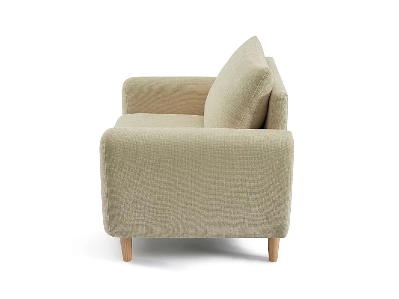 Fauteuil fixe tissu chenille 1 place taupe VENDOME