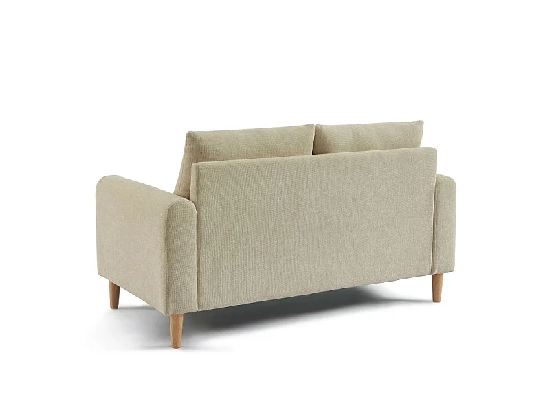 Canapé 2 places en tissu chenille taupe VENDOME