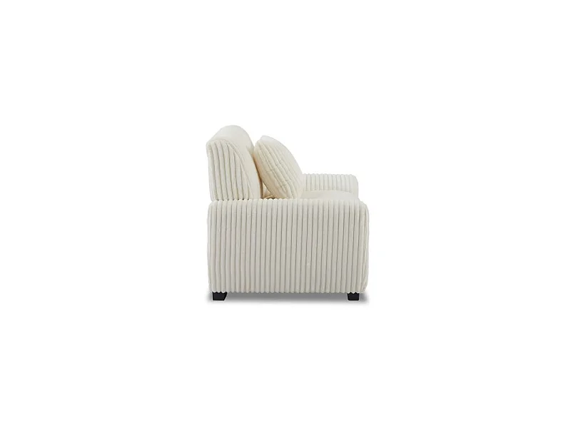 Fauteuil velours côtelé 1 place beige CELESTE