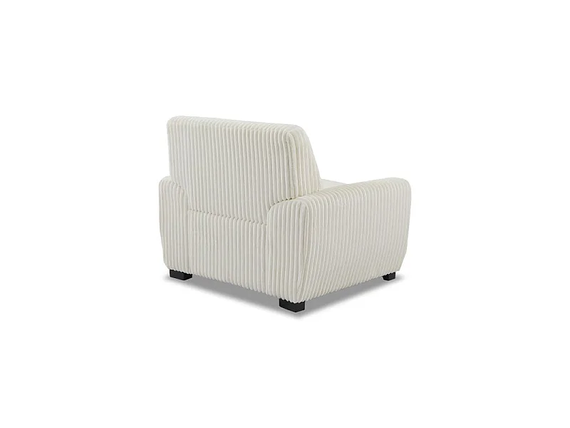 Fauteuil velours côtelé 1 place beige CELESTE
