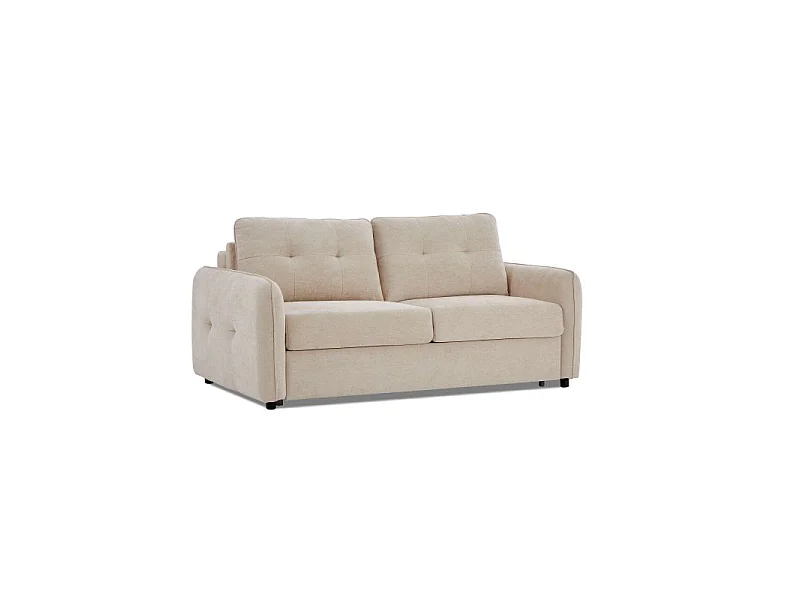 Canapé droit convertible express chenille 3 places beige DEAUVILLE