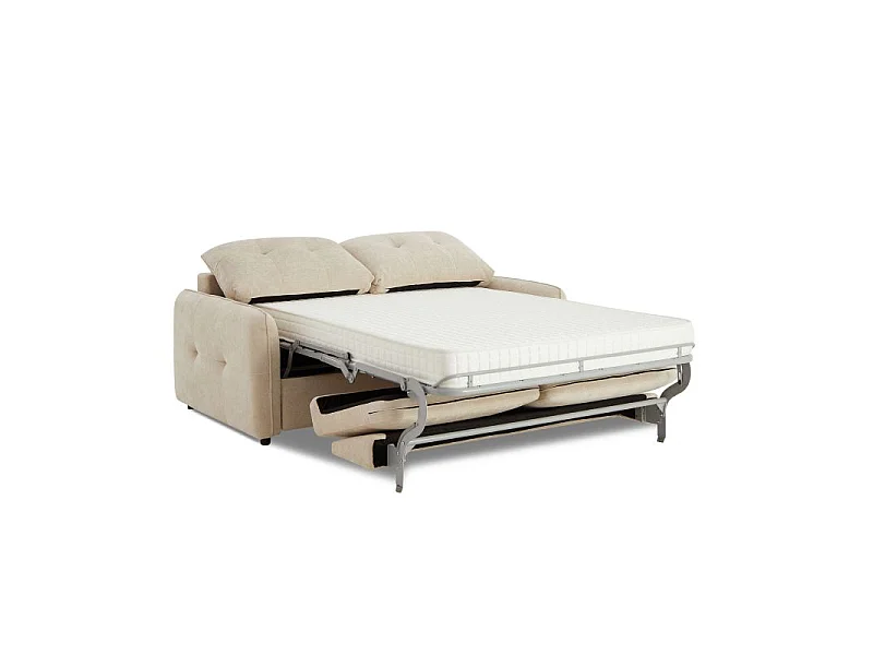 Canapé droit convertible express chenille 3 places beige DEAUVILLE