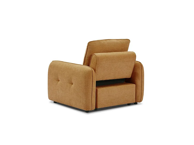 Fauteuil convertible chenille 1 place orange ORVEA