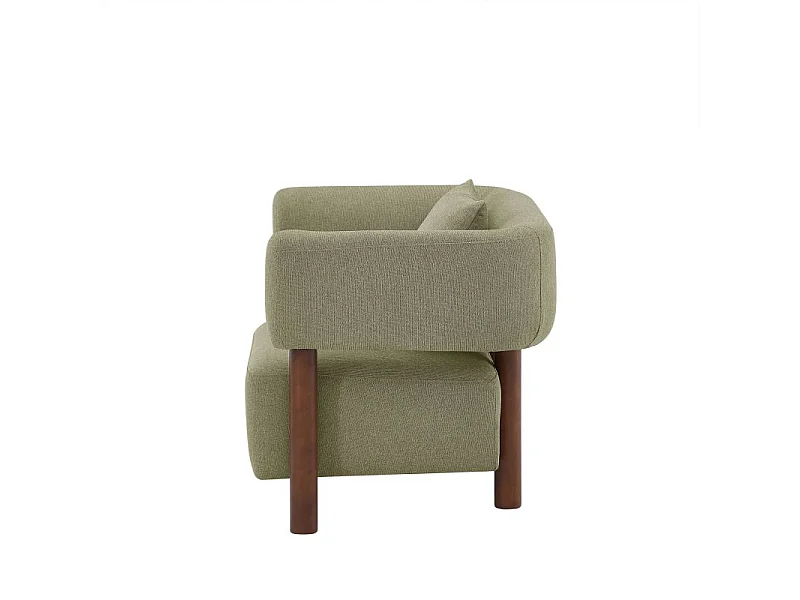 Fauteuil tissu 1 place kaki RIVAGE