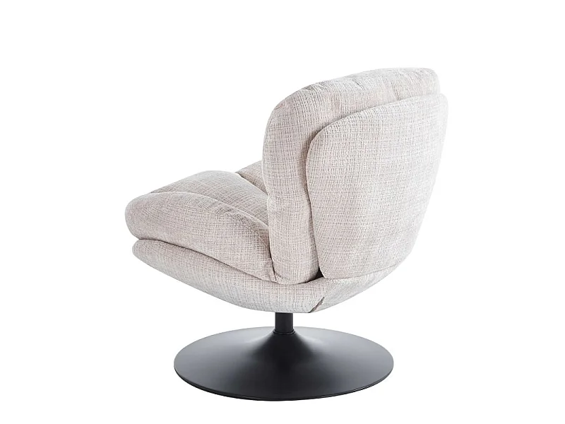 Fauteuil rotatif tissu 1 place gris SEVRES