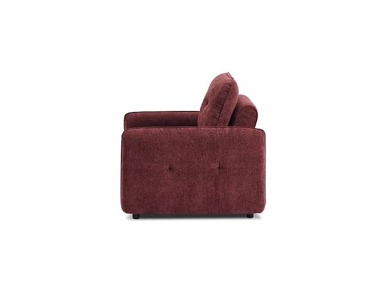 Fauteuil convertible chenille 1 place rouge ORVEA