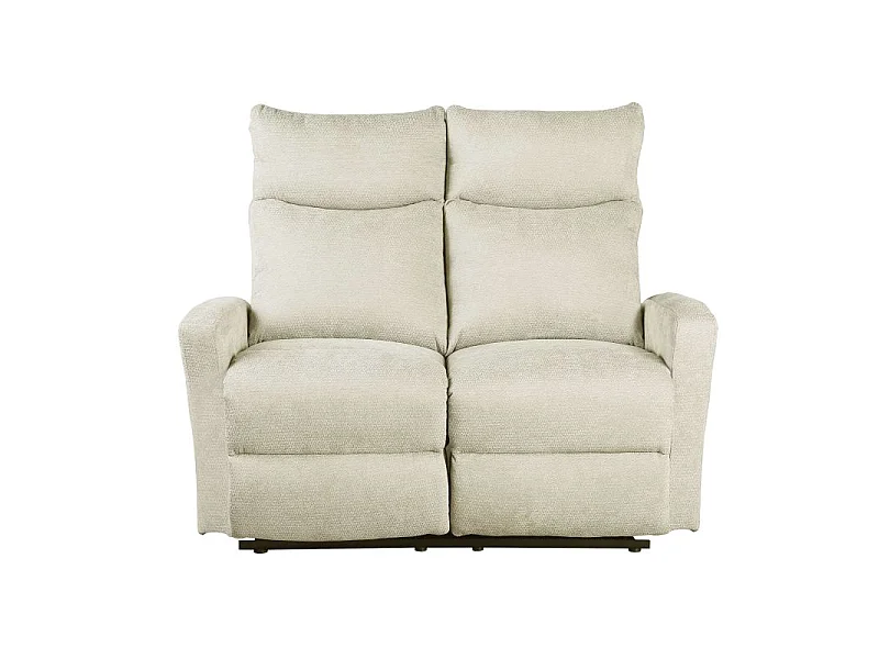Canapé relax manuel tissu 2 places beige ECLIPSE