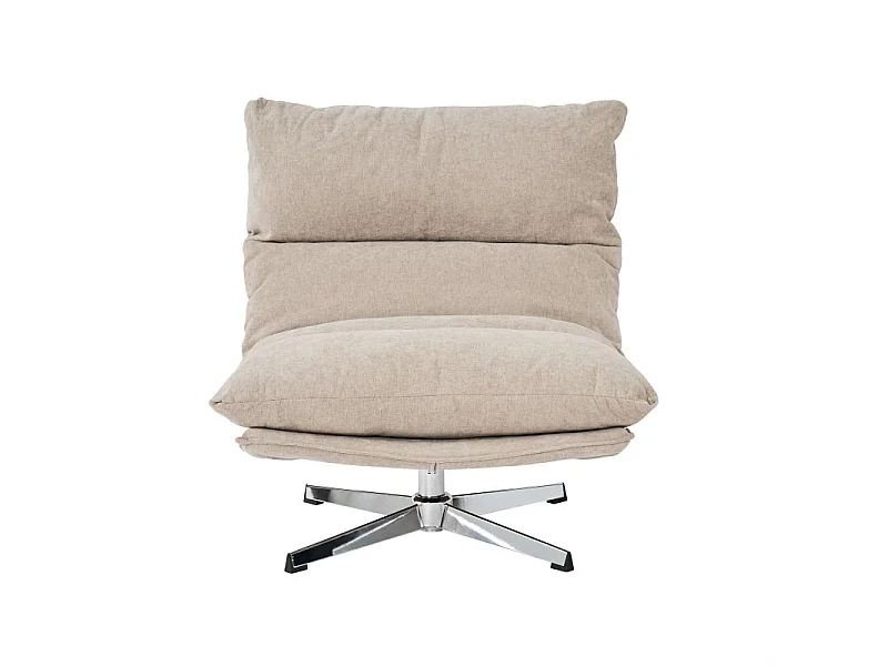 Fauteuil rotatif tissu 1 place taupe CHANTILLY