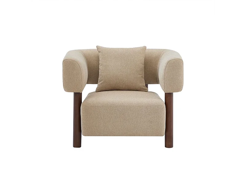 Fauteuil tissu 1 place sable RIVAGE