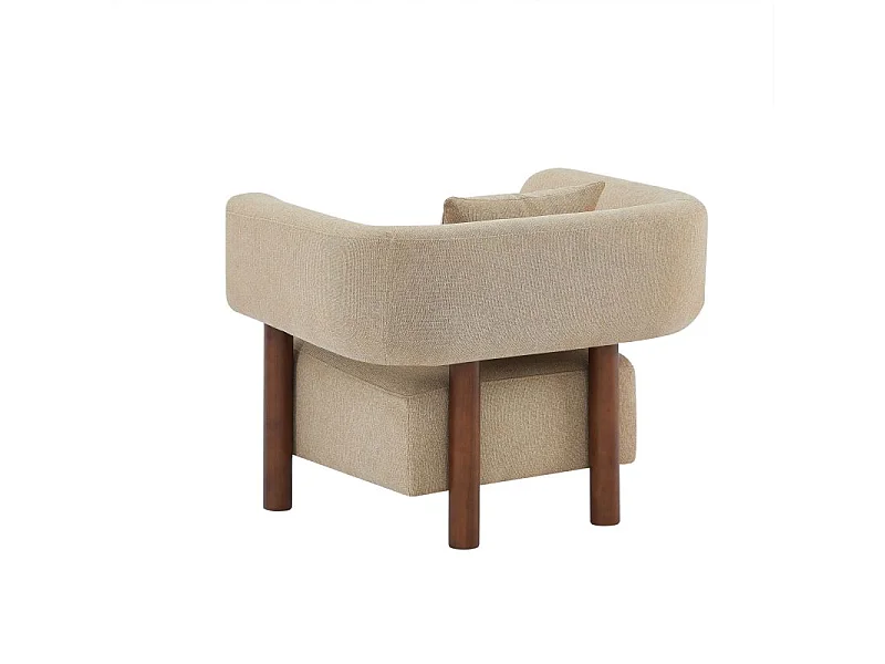 Fauteuil tissu 1 place sable RIVAGE