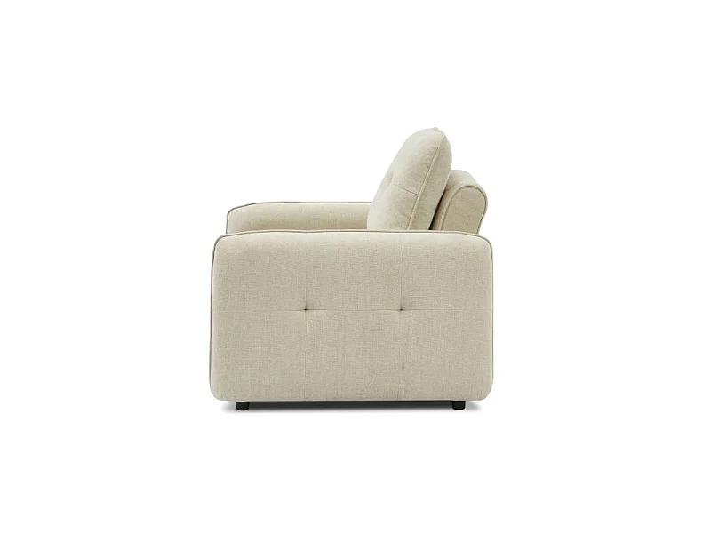 Fauteuil convertible chenille 1 place beige ORVEA