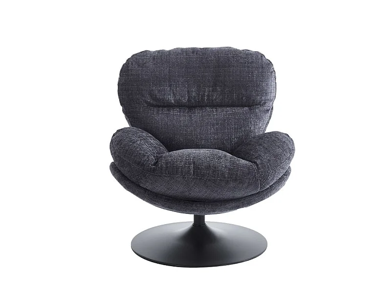 Fauteuil rotatif tissu 1 place bleu SEVRES